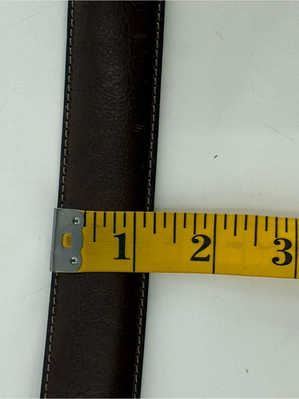Perry Ellis Contemporary Business Casual Brown Leather Belt 32